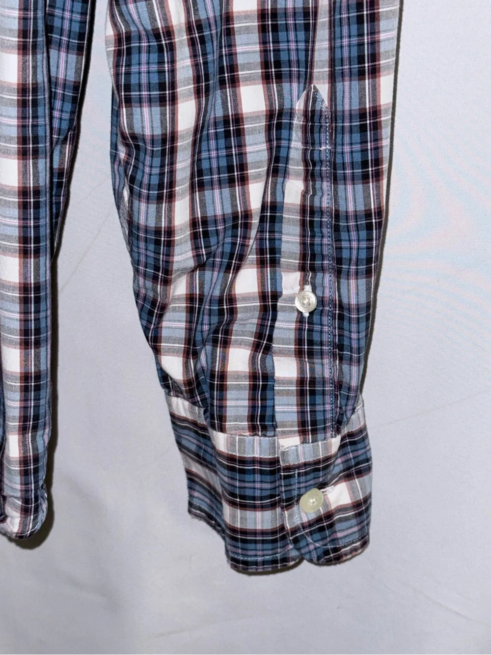 J. Crew Tailored Fit Multicolored Plaid Button-Down Long Sleeve Shirt Size Large